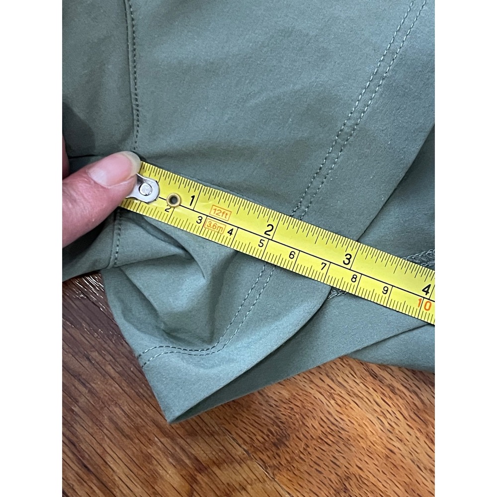 VUORI Villa Romper Small Olive Green Pleated Shorts Jumpsuit Stretch Travel - Picture 9 of 9
